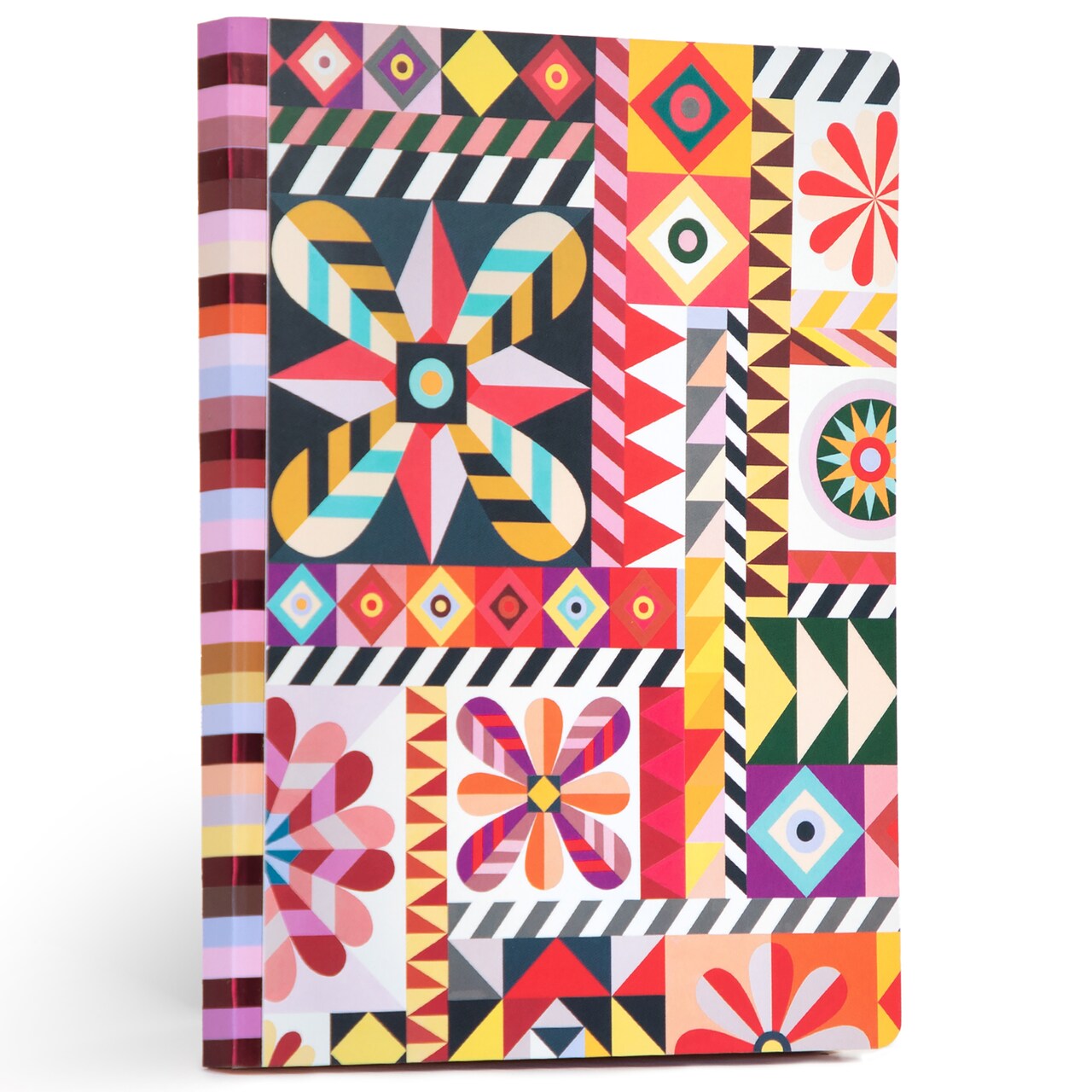 eeBoo Piece & Love: Sunshine Pinwheels Gilded Journal - Hardcover Adult Diary Book, Journaling & Sketching, 112 Dotted & Lined Pages, Acid-Free Paper